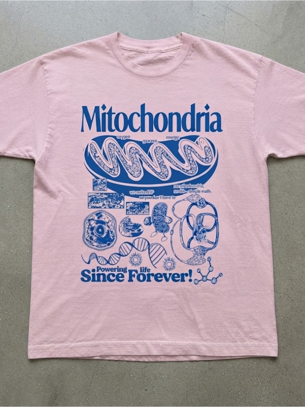 Pink Mitochondria Science Cell Print Graphic Gildan T-Shirt